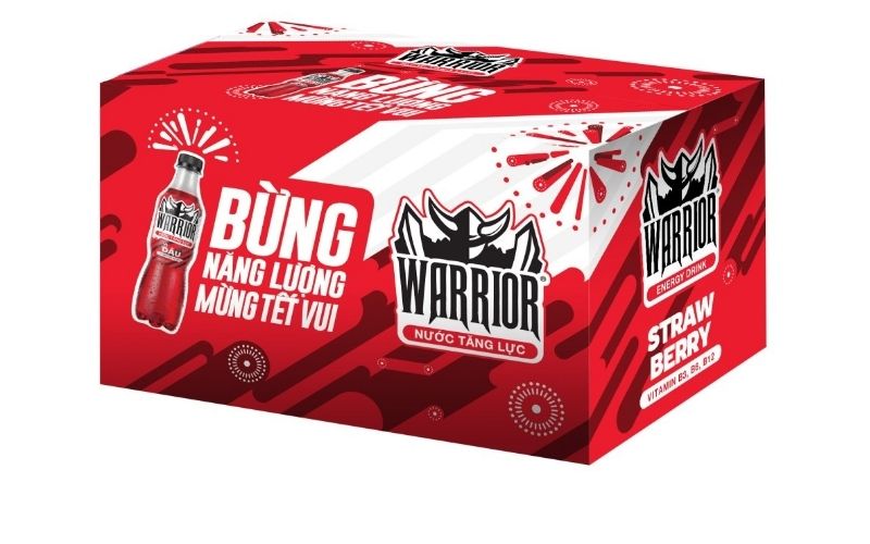 Giá nước ngọt có ga Warrior dao động tùy loại lon/chai và hương vị 